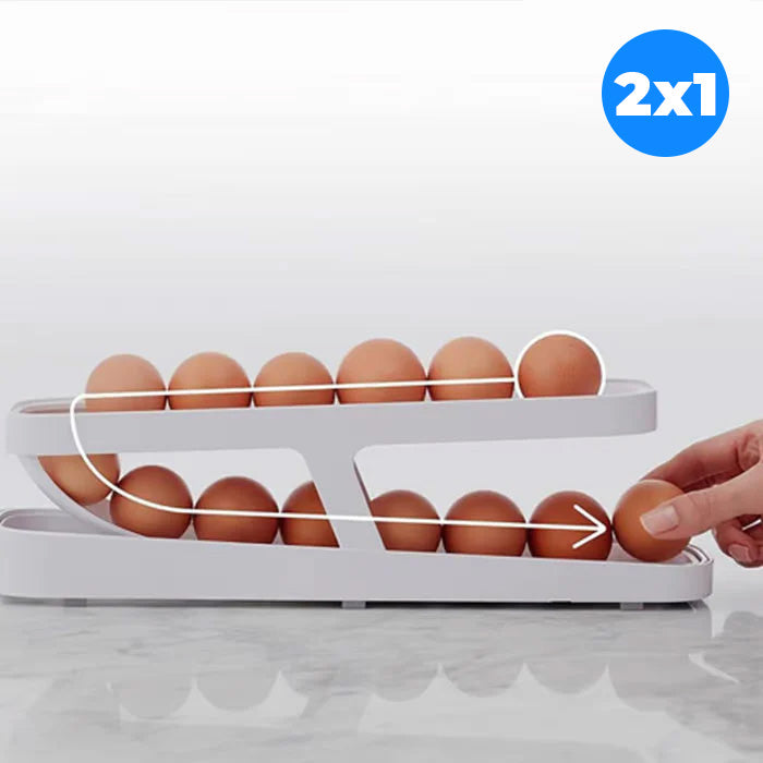 PROMO 2x1 Organizador Dispensador de Huevos Automático