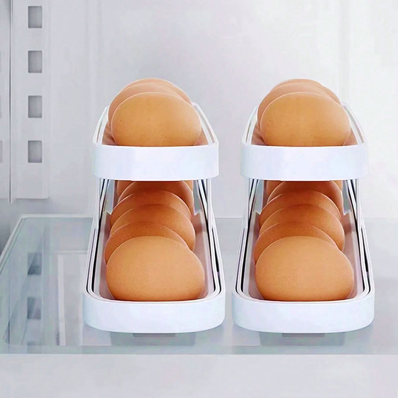 PROMO 2x1 Organizador Dispensador de Huevos Automático