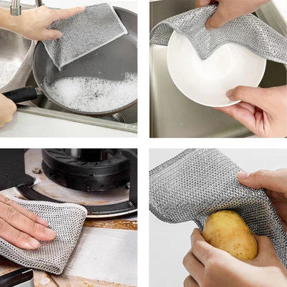 Paños de limpieza multiuso de malla metálica | Oferta Compra 5 Lleva 10